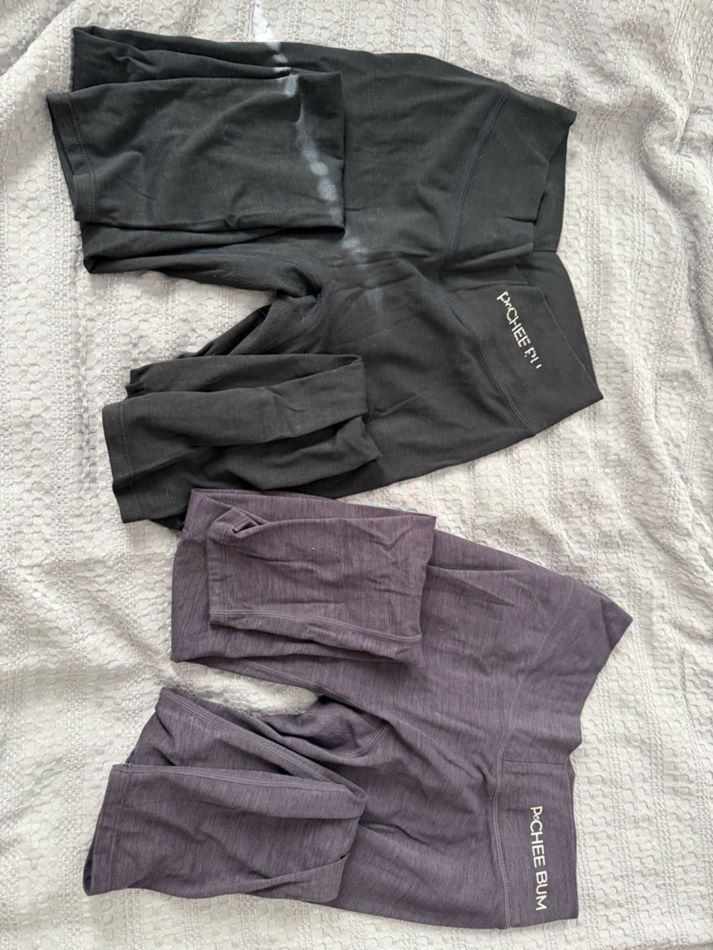 Pchee Bum High-Waist Leggings with pockets  - Black & Charcoal